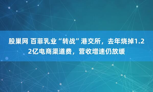 股巢网 百菲乳业“转战”港交所，去年烧掉1.22亿电商渠道费，营收增速仍放缓
